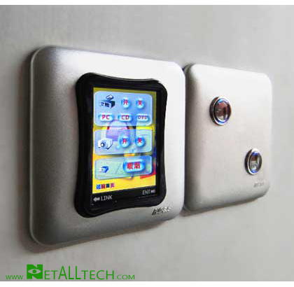 Silver smart wall switch PLCBus